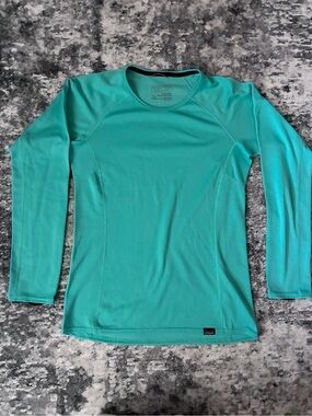 Patagonia Women's Long-Sleeve Performance Top in Aqua Green